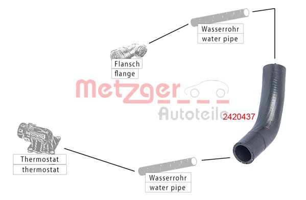 METZGER 2420437 Kühlerschlauch